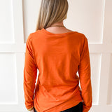 Cotton Slub Pocket Tee -Rust