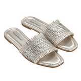 Empress Fringe Sandal - Silver