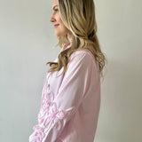 3D Floral Embroidered Motif Blouse