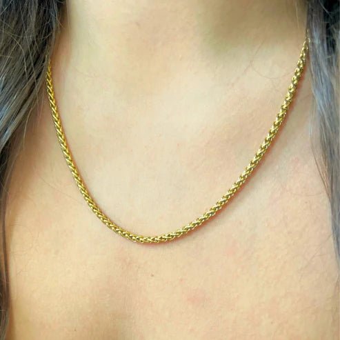 3mm Gold Basket Chain - 18"