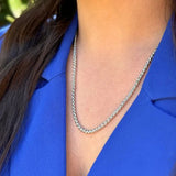 3mm Silver Basket Chain - 20"