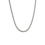 3mm Silver Basket Chain - 24"