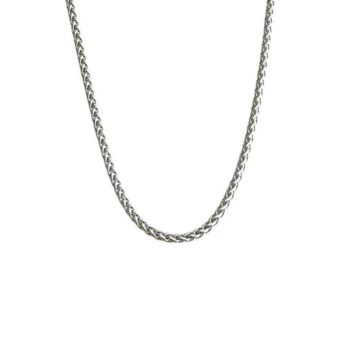 3mm Silver Basket Chain - 24"