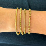 4 - Strand Textured Bar Bracelet Set