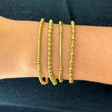 4 - Strand Textured Bar Bracelet Set