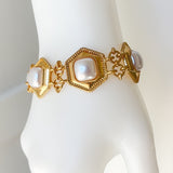 Hexagon Pearl Bracelet
