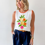 Whip Stitch Citrus Fruit Top