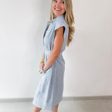 Belted Midi Shirt Dress