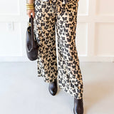 Animal Print Pants - Ecru