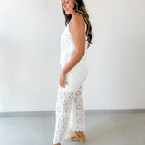 Floral Eyelet Lace top & Pant Set