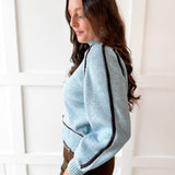 Accent Knit top - Light Blue
