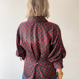 Polka Dot Shirt- Brown