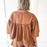 Cape Top & Short Set - Camel