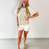 Tropical Palm Print Top