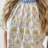Tropical Palm Print Top