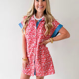 Floral Pattern Button Down Dress