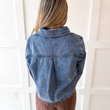 Acid Wash Boxy Denim Shirt