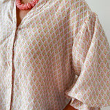 Floral Block Tencel Top