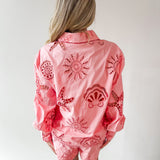 Seashell Embroidered Shirt Set