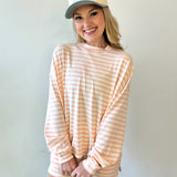 Oversized Stripe Top & Short Set - Pink