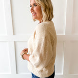 3/4 Sleeve Knit Top - Oatmeal