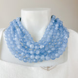Agate Bead Necklace Periwinkle