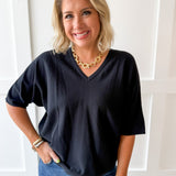 Lightweight Comfy Top - Black