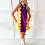 Lettie Sunkist Dress - Purple/Gold