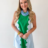 Lettie Sunkist Dress - Green/Blue