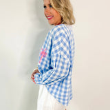 Relaxed Fit Mock Neck Placket Top