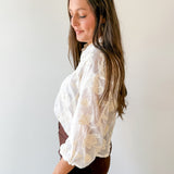 Embroidered Cream Shirt