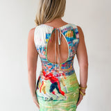 Football Scenic Print Dress