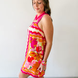 Ric-Rac Strap Floral Dress
