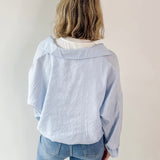 Light Blue V Neck Top