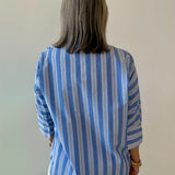 Striped Poplin Tunic Top