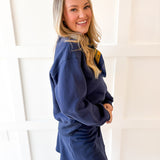 Everfleece Rib Top & Skort Set- Navy