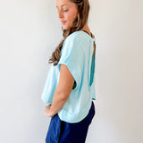 Cotton Slub Open Back Top