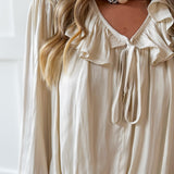 Peter Collar Blouse - Cream