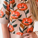 Floral Knit Sweater