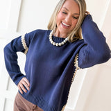 Drop Shoulder Sweater - Midnight