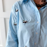 Duck Button Down Shirt - Blue