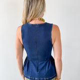 Peplum Denim Top