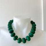 Beaded Round Necklace-Green