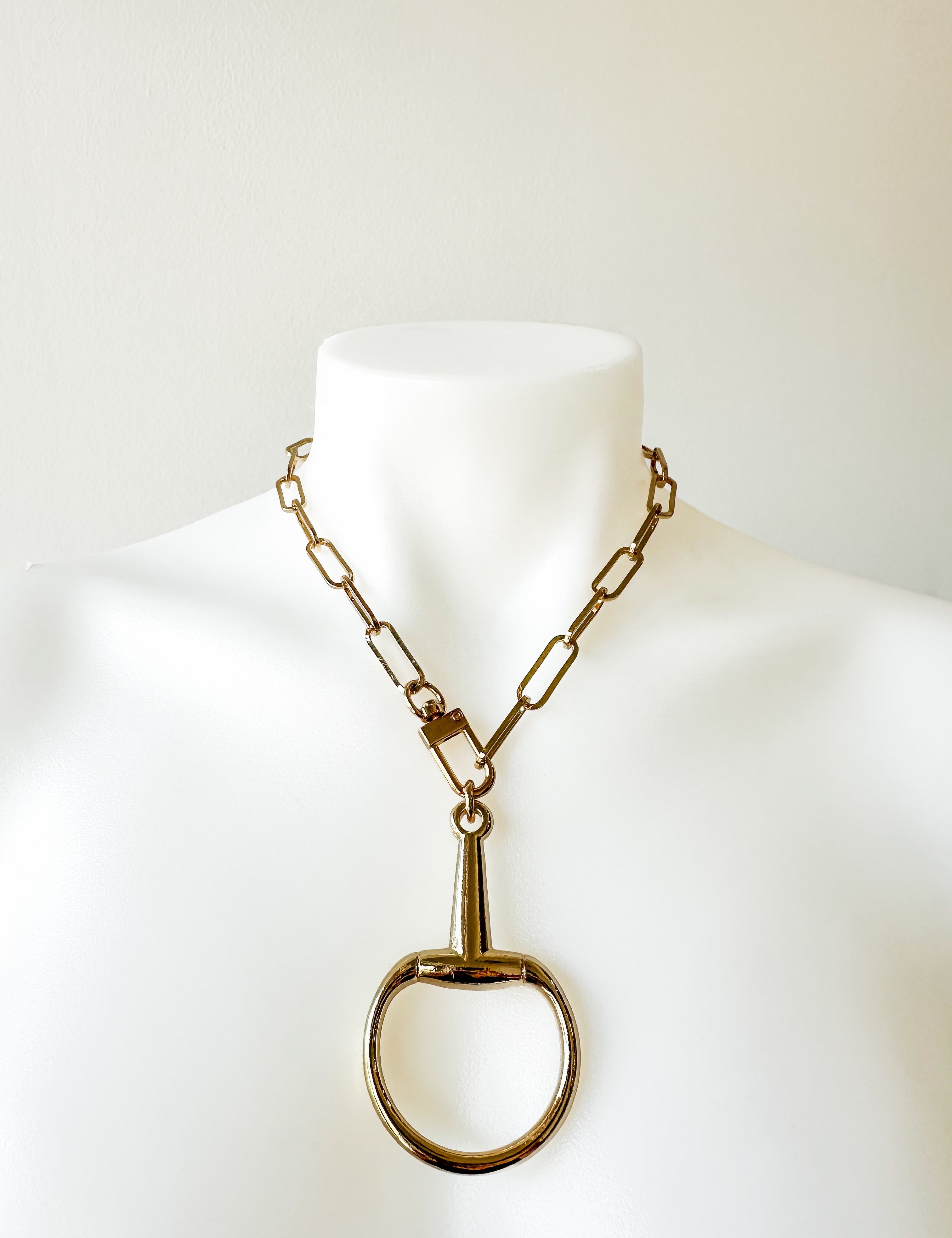 70mm Horsebit & Clip Chain Necklace