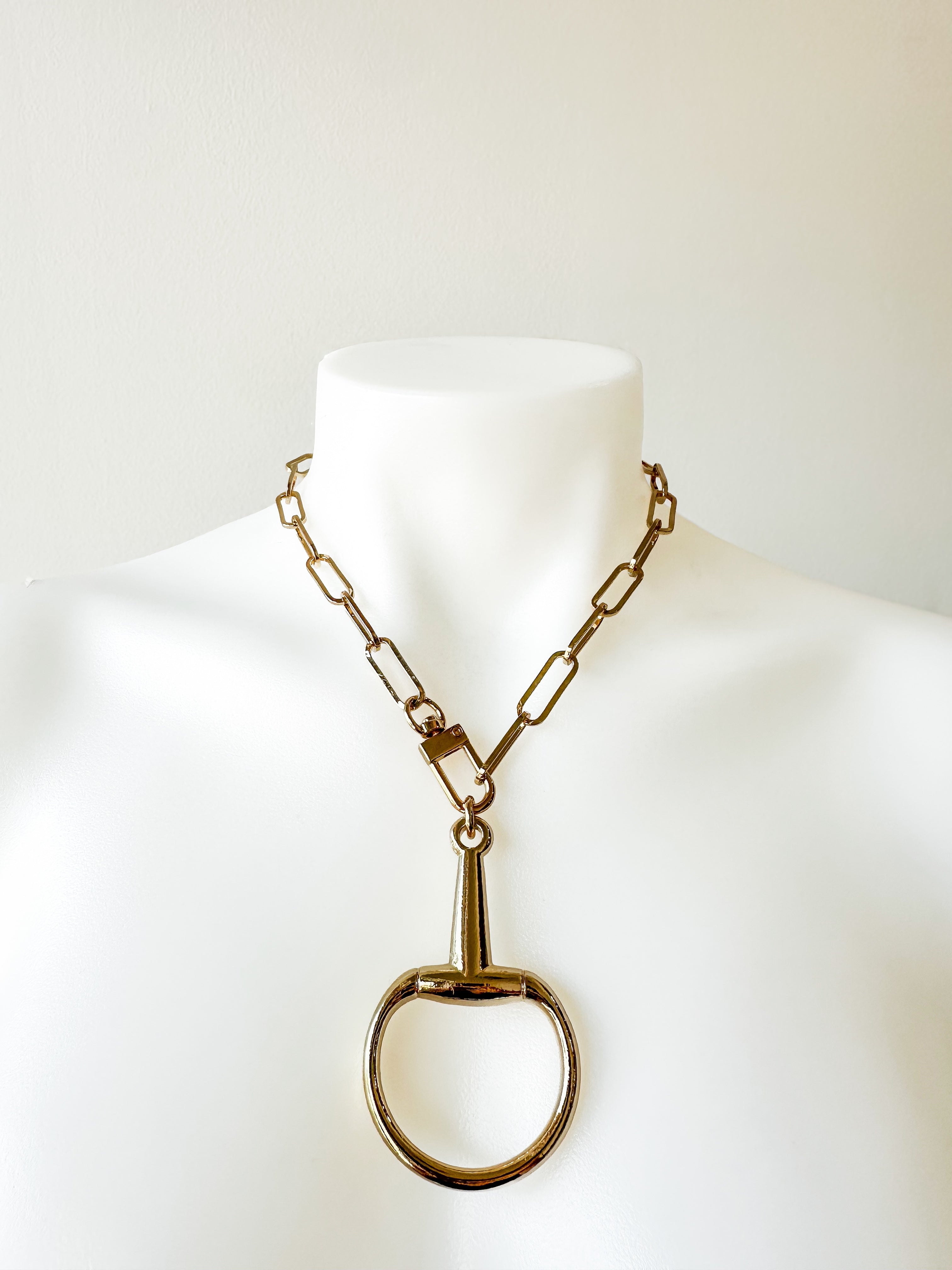 70mm Horsebit & Clip Chain Necklace