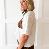 Tiger Print Bralette Oversized Tee