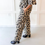 Animal Print Pants - Ecru