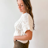 Cali Crochet Sweater - Cream