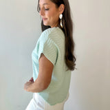 Fine Knit With Scallop Detail Top