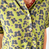 Butterfly Print Shirt Dress - Olive